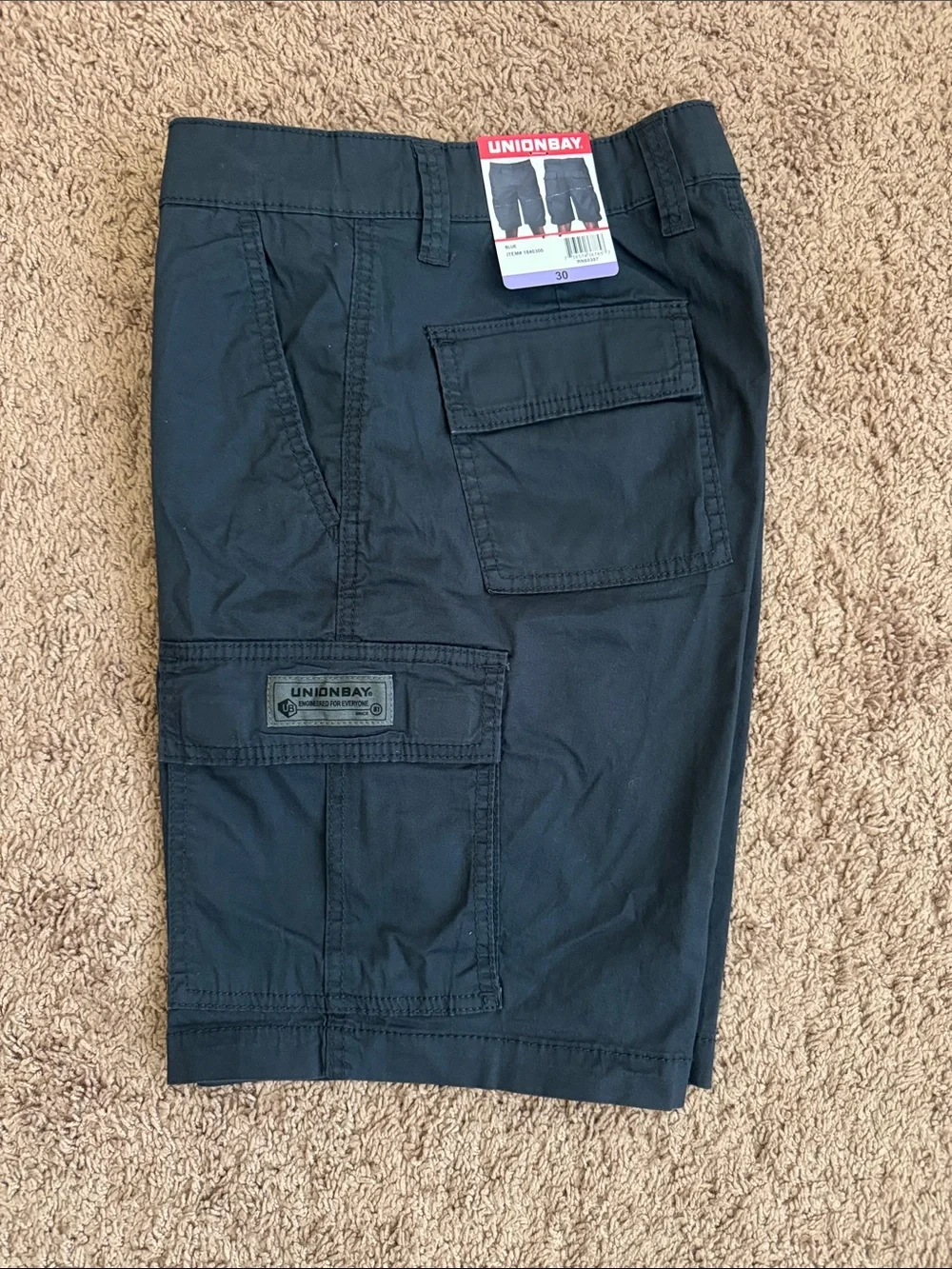 NWT! UNIONBAY Men’s Navy Blue Cargo Shorts